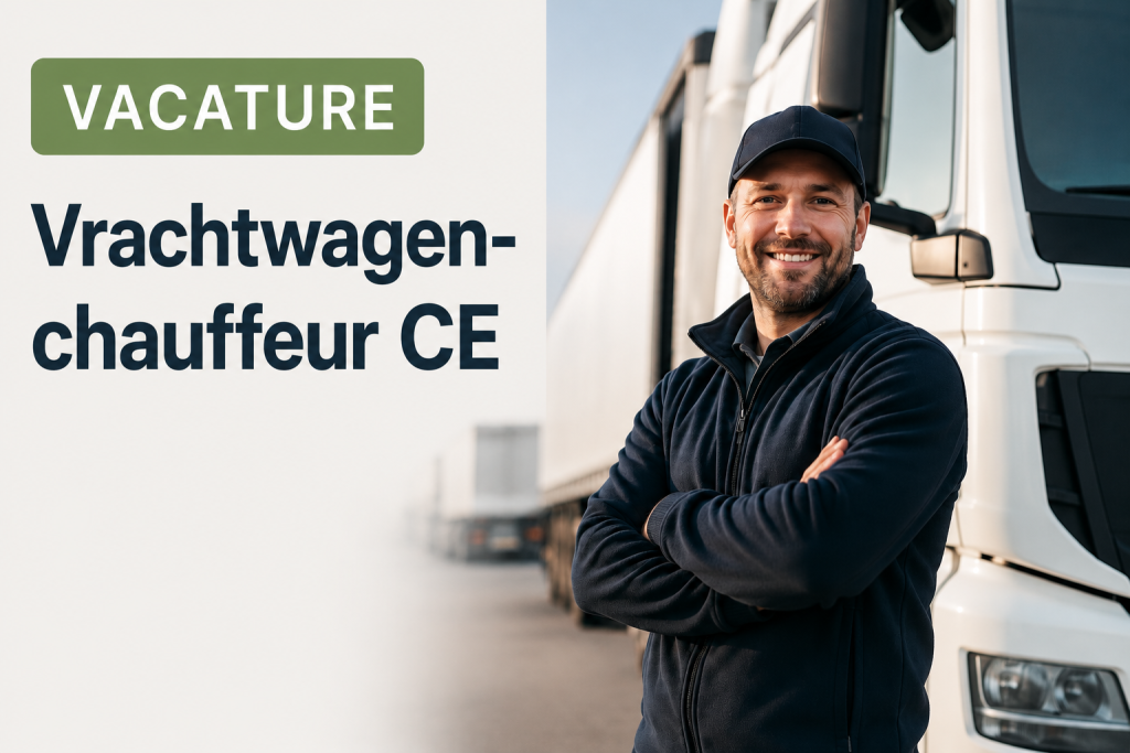 Vrachtwagenchauffeur CE — banner met truck en chauffeur